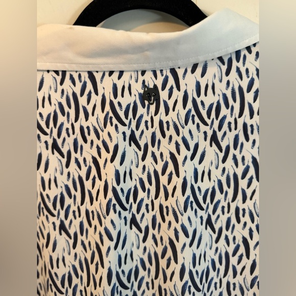 Greyson Golf Performance Polo Shirt Sz XXL Blue Feathers - Picture 3 of 6